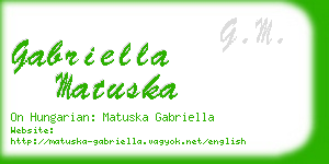 gabriella matuska business card